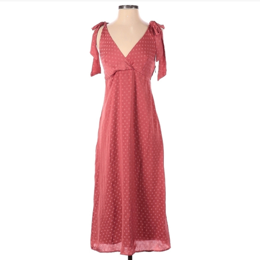 Shoulder Tie Midi Dress Wedding